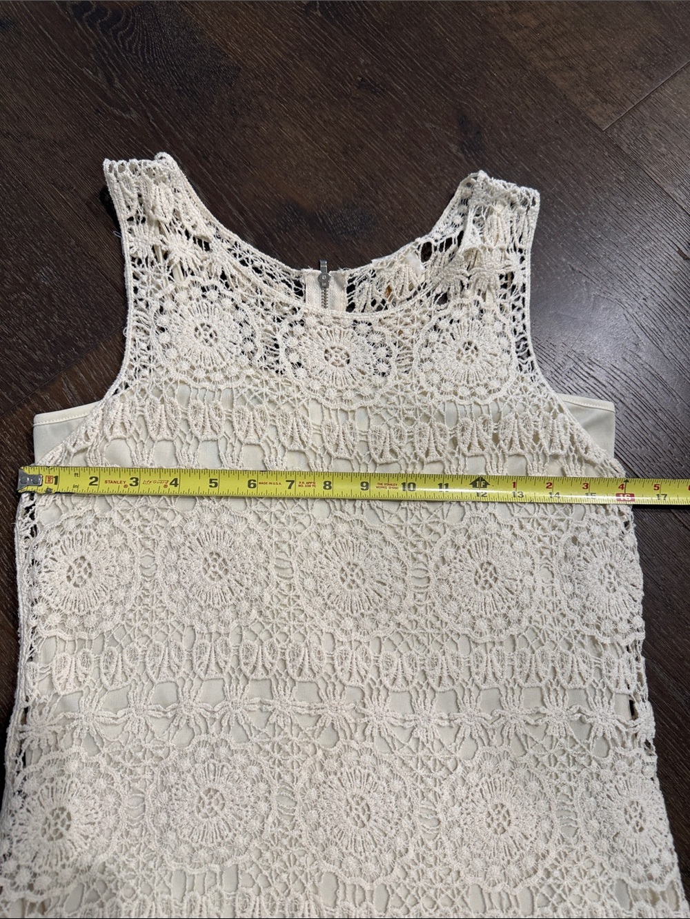 Adiva Cream Crochet Lace Tank Camisole - Picture 5 of 5